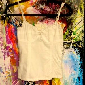 Cute white summer tank top